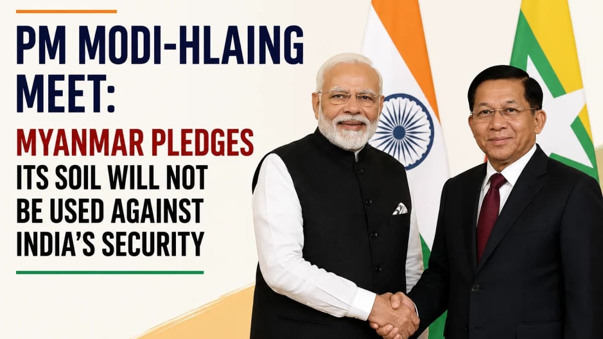 PM Modi Meets Myanmar Junta Chief Hlaing; Naypyidaw Assures India on Security Concerns