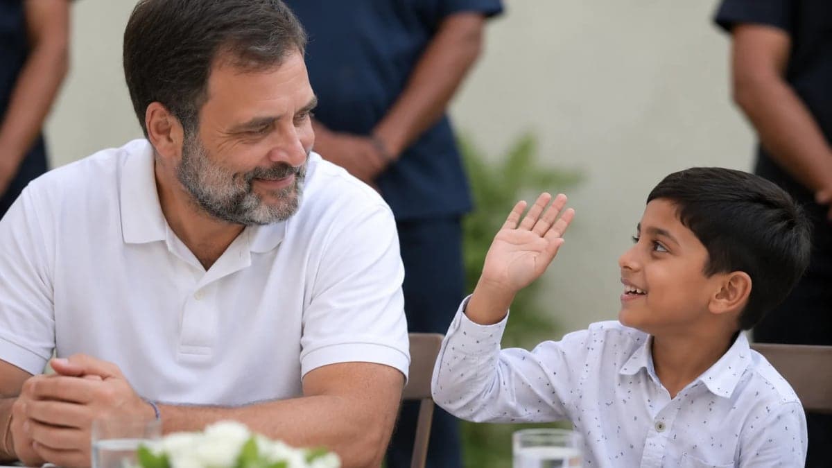 Boy Waves at Rahul Gandhi During Birthday Lunch, Gets an Unexpected Surprise in Return