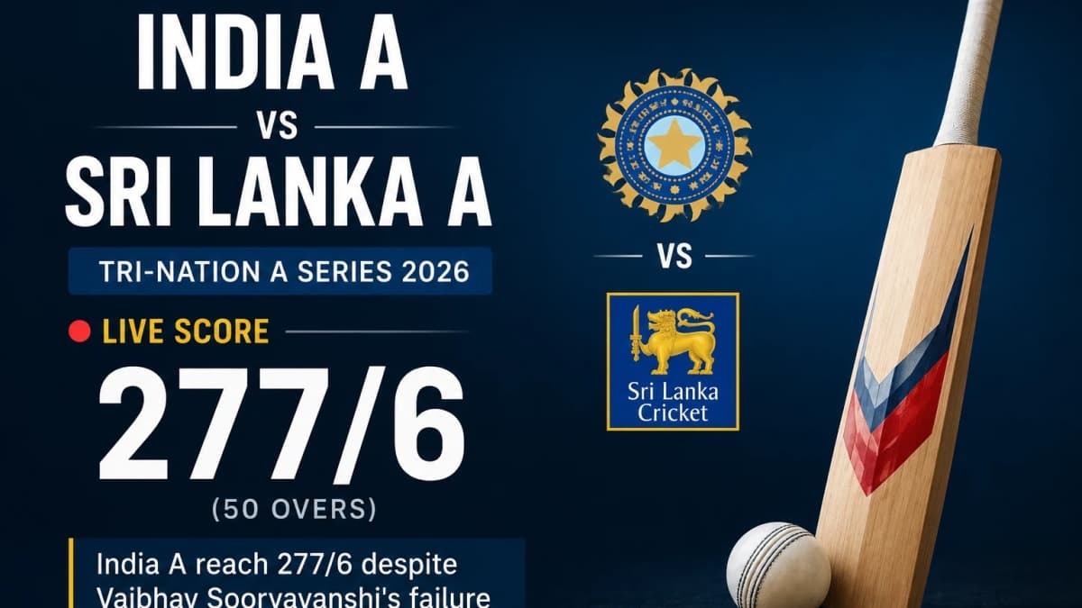 India A Reach 277/6 Against Sri Lanka A Despite Vaibhav Sooryavanshi’s Early Dismissal