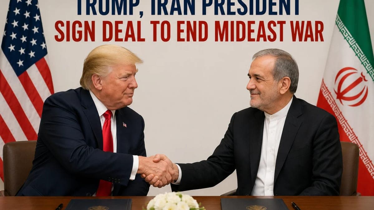 Trump, Iran President Sign Historic Deal to End Middle East War