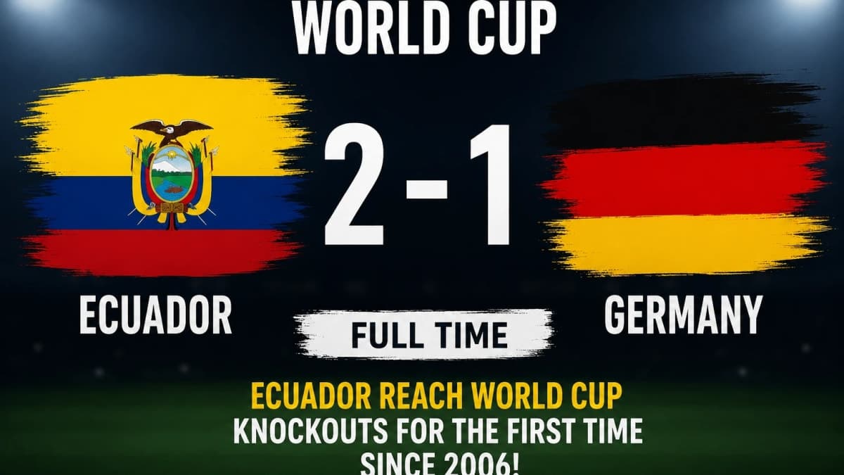Ecuador Shock Germany 2-1 to Reach FIFA World Cup Knockout Stage for First Time Since 2006