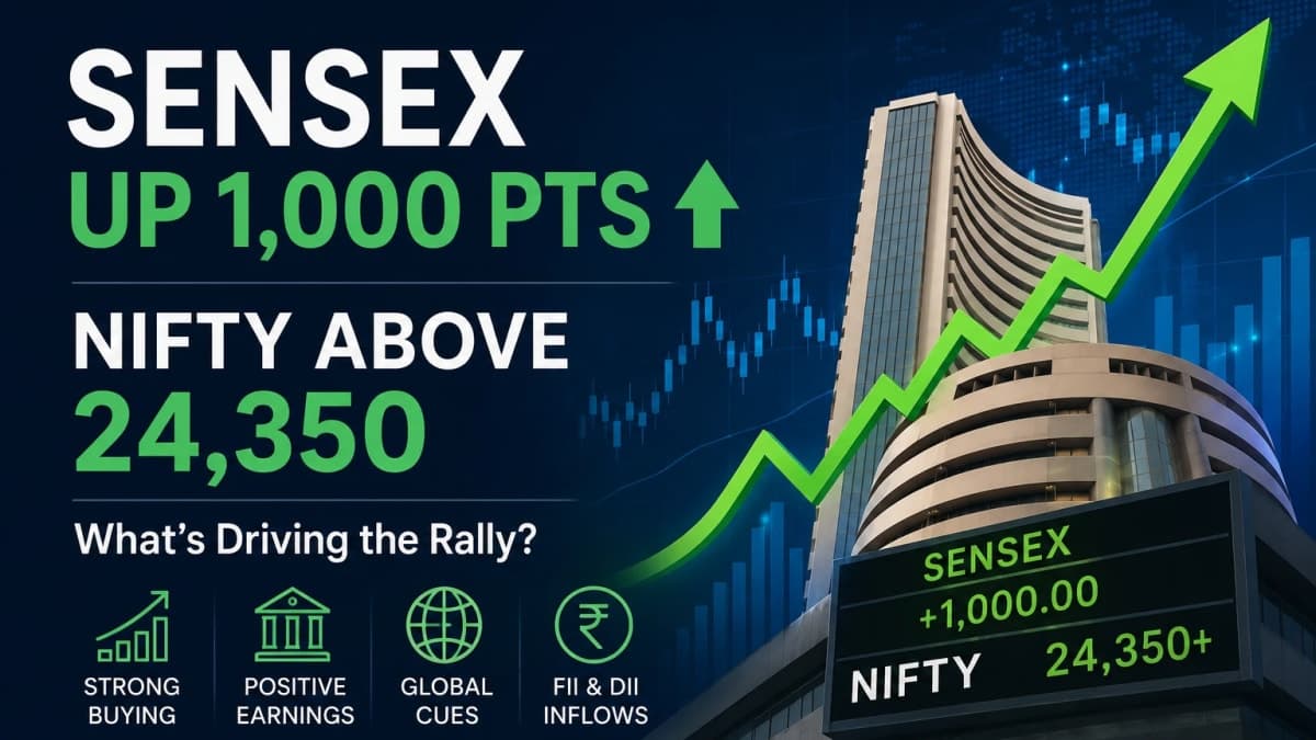 Sensex Surges Over 1,000 Points Intraday as Nifty Crosses 24,350: Factors Behind the Market Rally