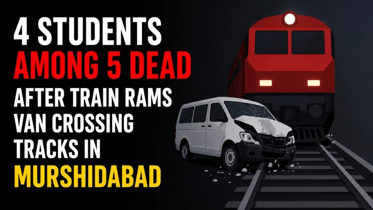 Five Killed After Train Collides With Van at Railway Crossing in West Bengal's Murshidabad