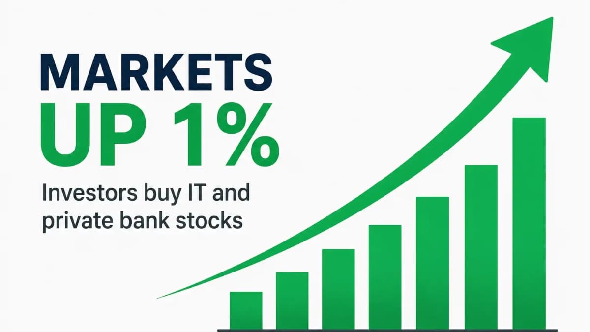 Indian Markets Climb 1% as IT and Private Banking Stocks Drive Broad Rally
