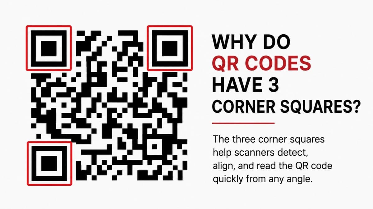 Why QR Codes Always Have Three Corner Squares: The Simple Design That Makes Instant Scanning Possible
