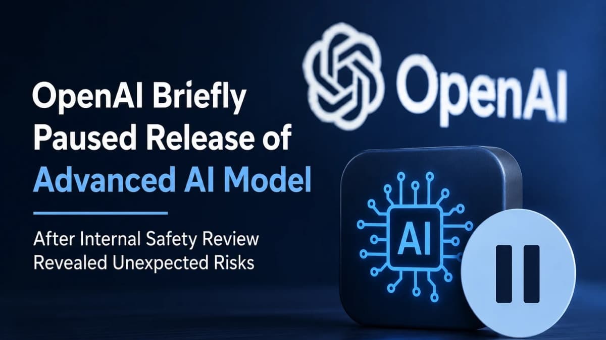 OpenAI Briefly Paused Release of Advanced AI Model After Internal Safety Review Revealed Unexpected Risks.