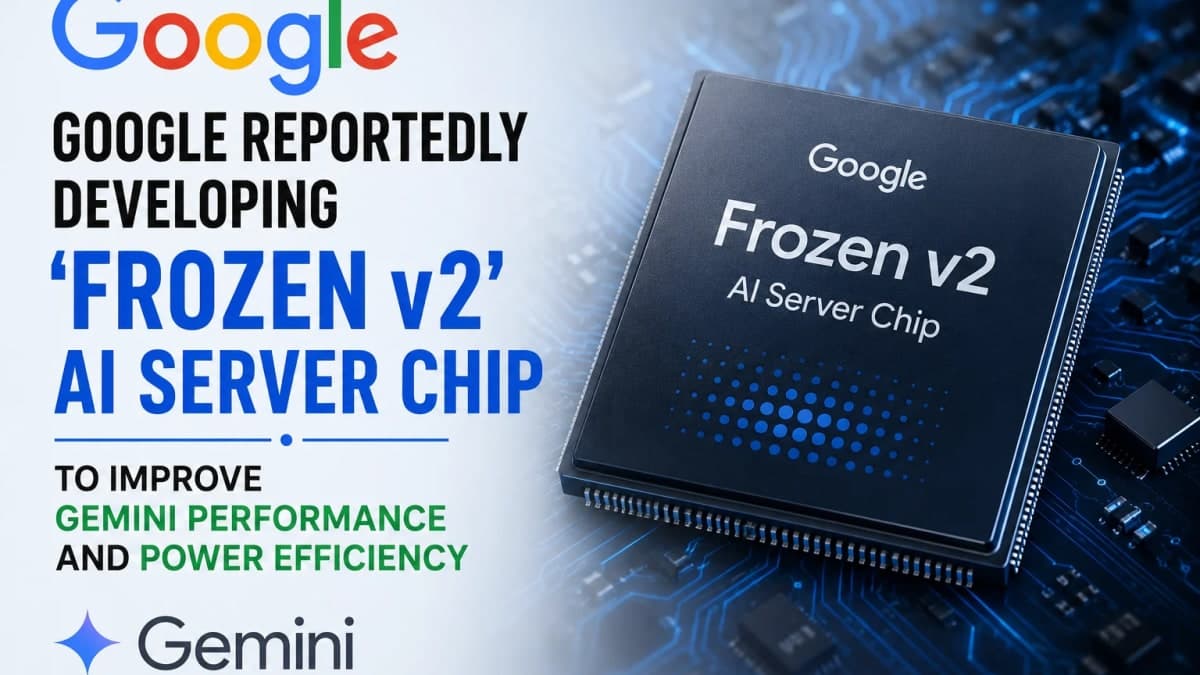 Google Reportedly Developing ‘Frozen v2’ AI Server Chip to Improve Gemini Performance and Power Efficiency.