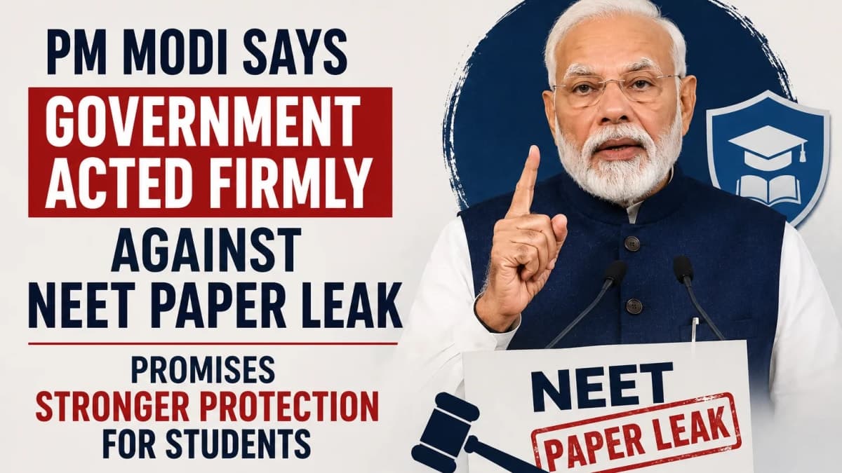 PM Modi Says Government Took Strict Action Against NEET Paper Leak Accused, Assures Stronger Exam Security