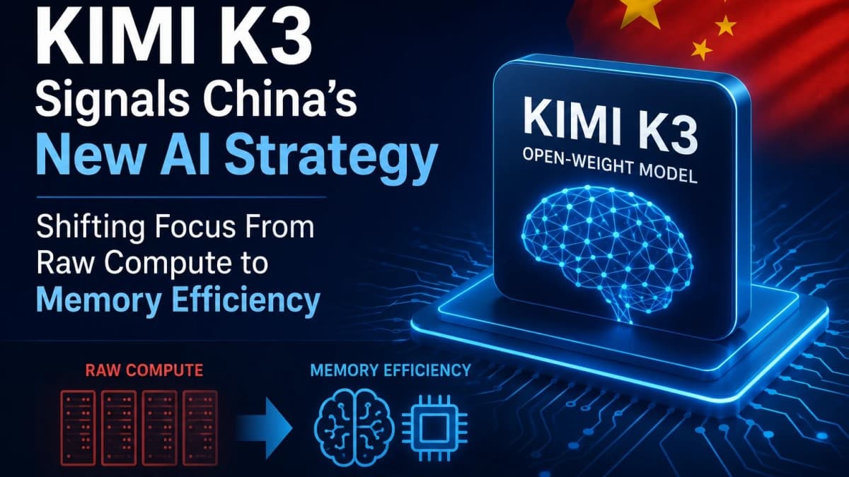 Kimi K3 Signals China’s New AI Strategy, Shifting Focus From Raw Compute to Memory Efficiency