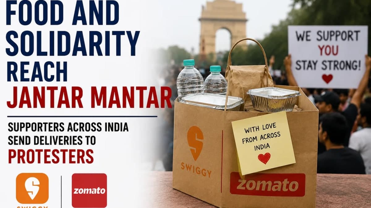 Food and Solidarity Reach Jantar Mantar as Supporters Across India Send Deliveries to Protesters