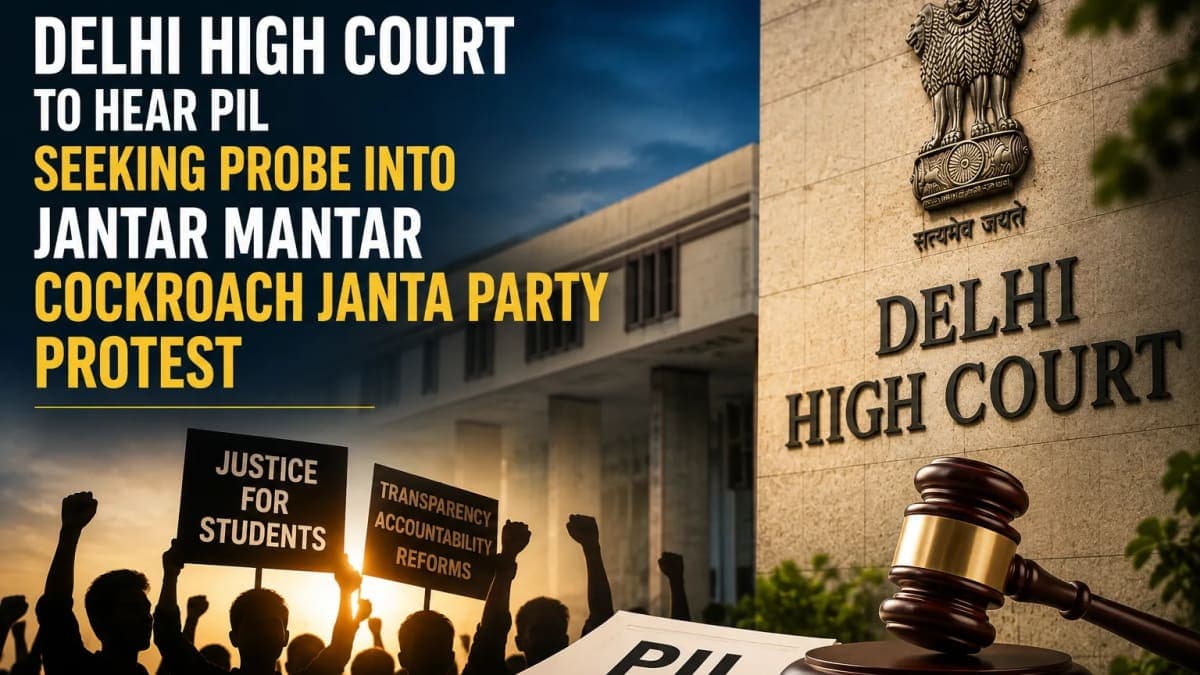 Delhi High Court to Hear PIL Seeking Probe Into Jantar Mantar Cockroach Janta Party Protest.