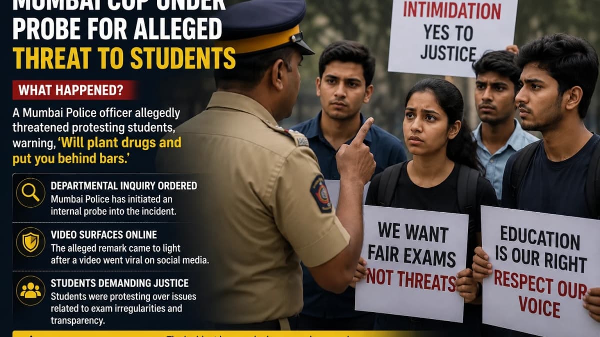 Mumbai Police Launch Probe After Officer Allegedly Threatens Student Protesters