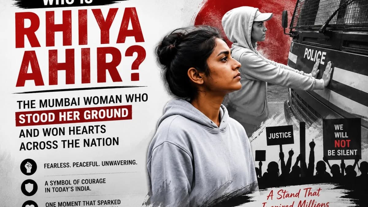 Who Is Rhiya Ahir? Mumbai Woman’s Defiant Stand Before a Police Van Captures National Attention