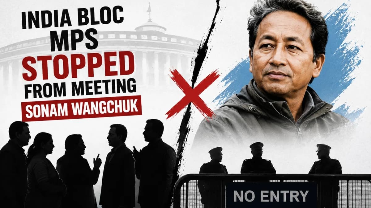 INDIA Bloc MPs Prevented From Meeting Sonam Wangchuk, Fresh Political Row Erupts