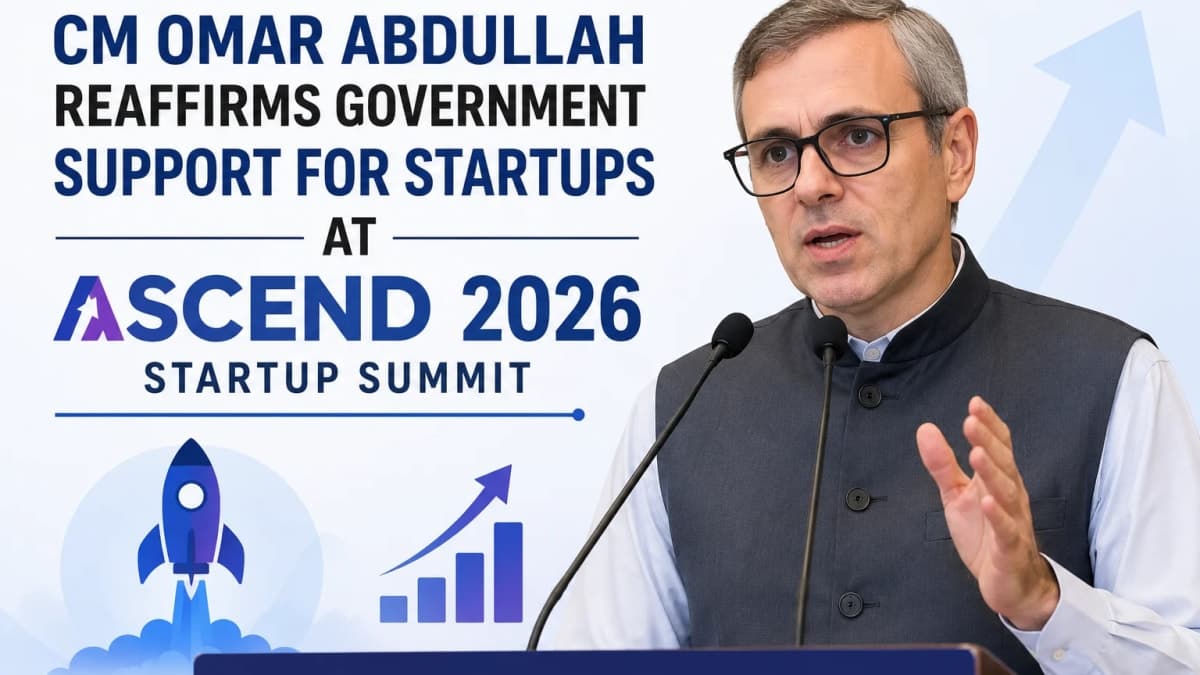 CM Omar Abdullah Reaffirms Government Support for Startups at ASCEND 2026 Startup Summit