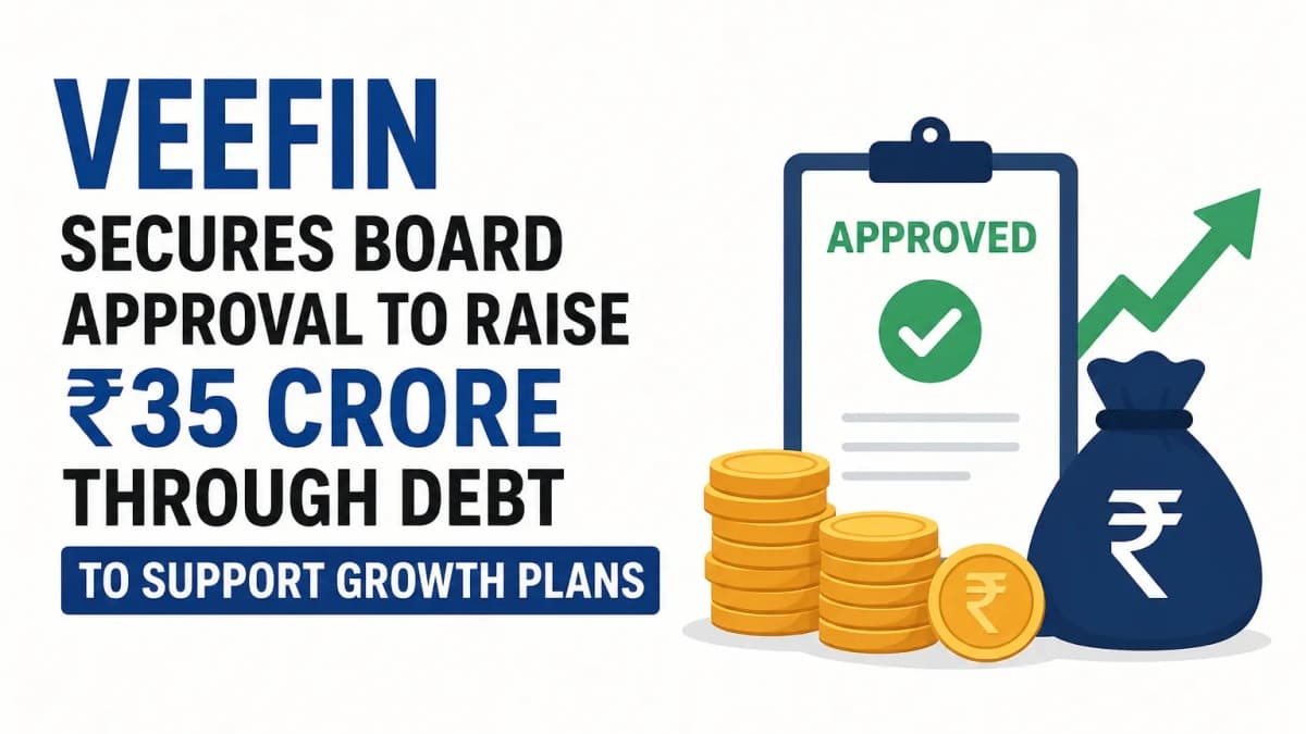 Veefin Secures Board Approval to Raise ₹35 Crore Through Debt to Support Growth Plans