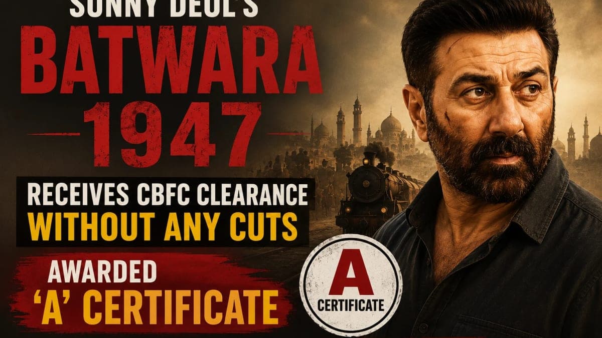 Sunny Deol’s Batwara 1947 Receives CBFC Clearance Without Any Cuts, Awarded ‘A’ Certificate