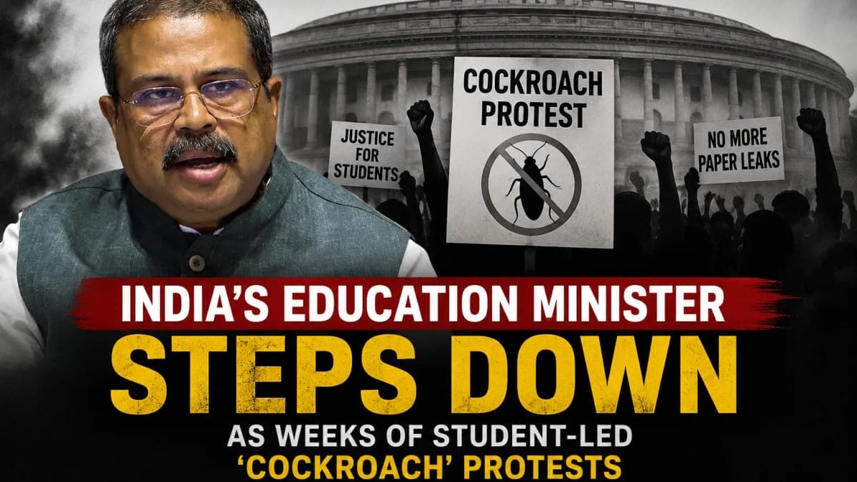 India’s Education Minister Steps Down as Weeks of Student-Led ‘Cockroach’ Protests Force Political Turning Point