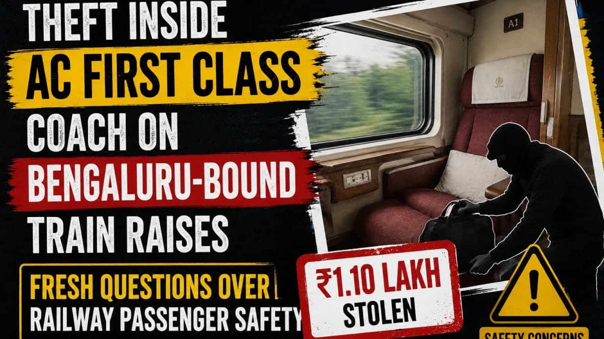 Theft Inside AC First Class Coach on Bengaluru-Bound Train Raises Fresh Questions Over Railway Passenger Safety