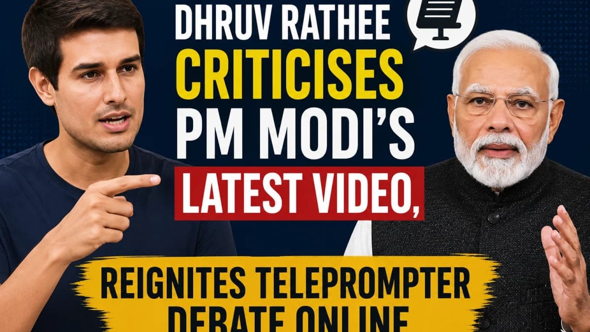 Dhruv Rathee Mocks PM Modi’s Latest Video, Revives Teleprompter Debate on Social Media
