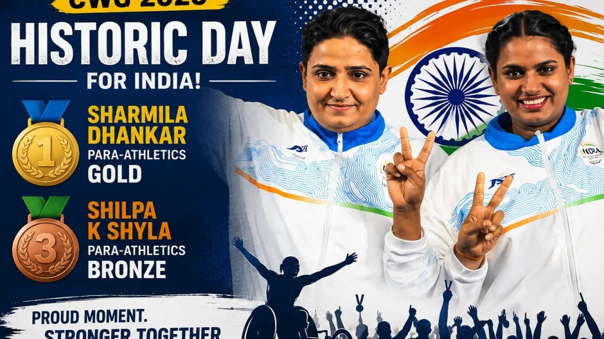 CWG 2026: Sharmila Dhankar Wins Historic Para-Athletics Gold, Shilpa K Shyla Adds Bronze to India’s Medal Tally