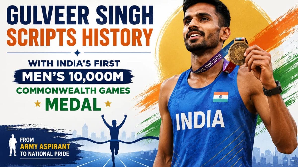 Gulveer Singh Scripts History with India’s First Men’s 10,000m Commonwealth Games Medal After Inspiring Journey from Army Aspirant