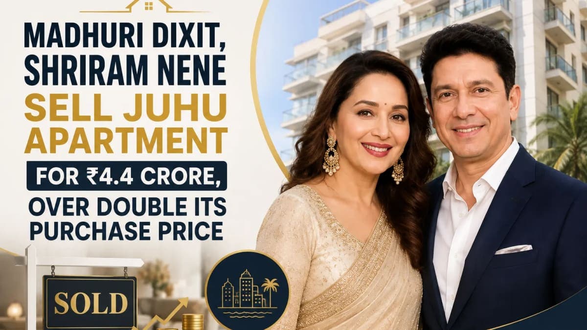 Madhuri Dixit, Shriram Nene Sell Juhu Apartment for ₹4.4 Crore, Over Double Its Purchase Price