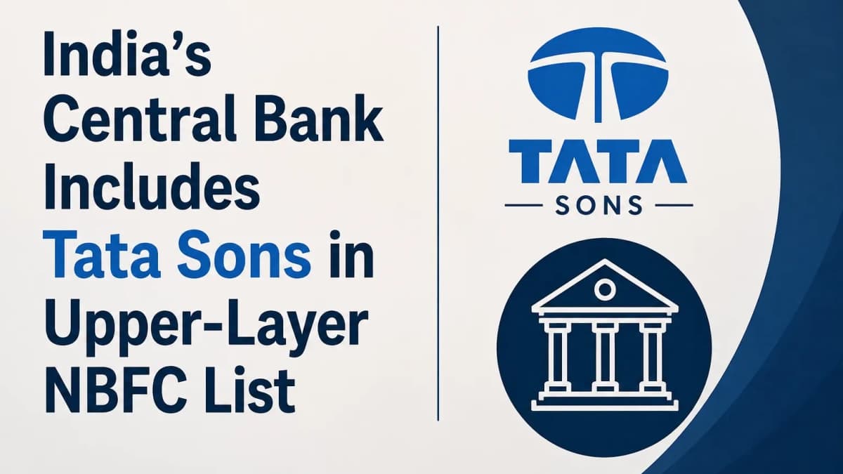 India’s Central Bank Includes Tata Sons in Upper-Layer NBFC List