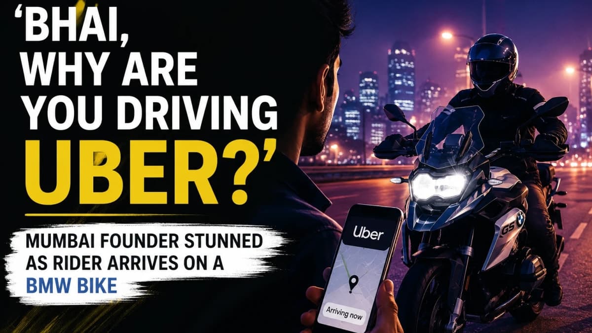 ‘Bhai, Why Are You Driving Uber?’: Mumbai Founder Stunned as Rider Arrives on a BMW Bike