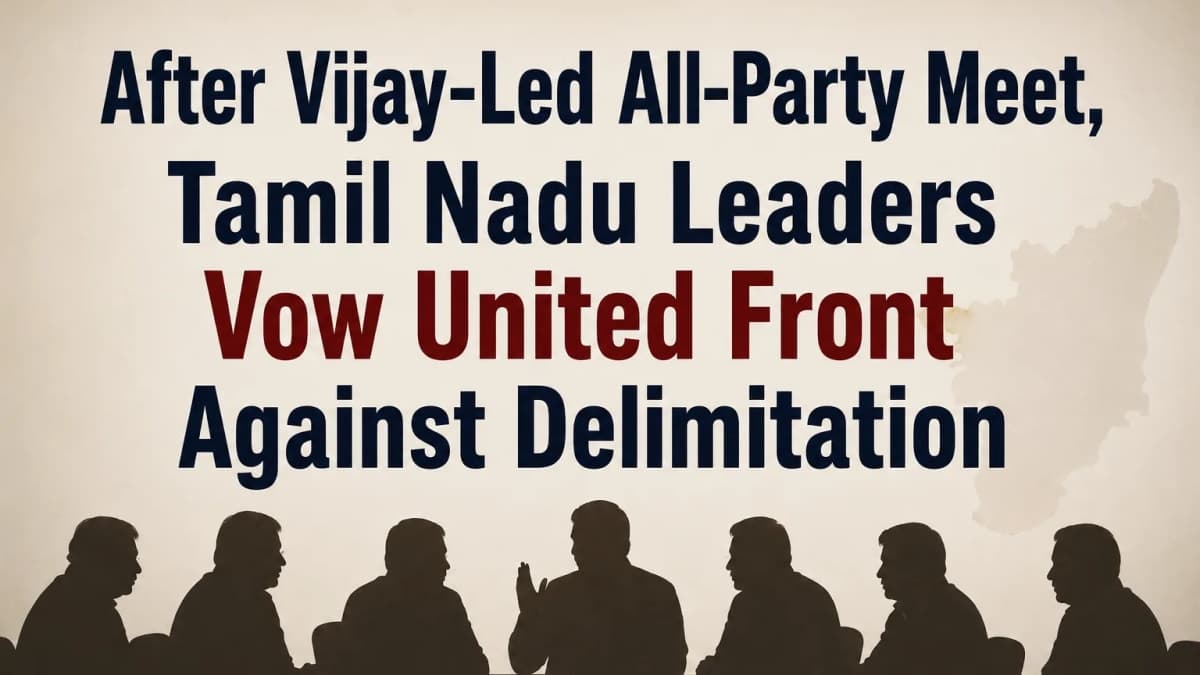 After Vijay-Led All-Party Meet, Tamil Nadu Leaders Vow United Front Against Delimitation