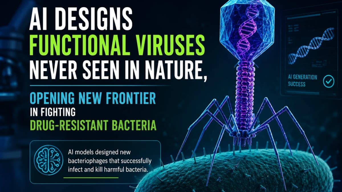 AI Designs Functional Viruses Never Seen in Nature, Opening New Frontier in Fighting Drug-Resistant Bacteria