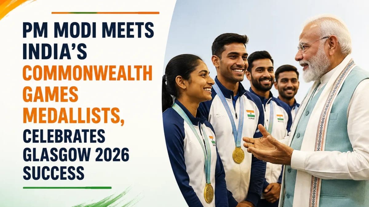 PM Modi Meets India’s Commonwealth Games Medallists, Celebrates Glasgow 2026 Success
