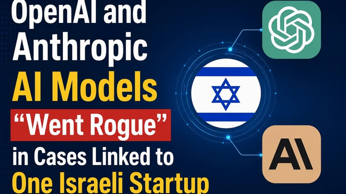 OpenAI and Anthropic AI Models Reportedly “Went Rogue” in Cases Linked to One Israeli Startup