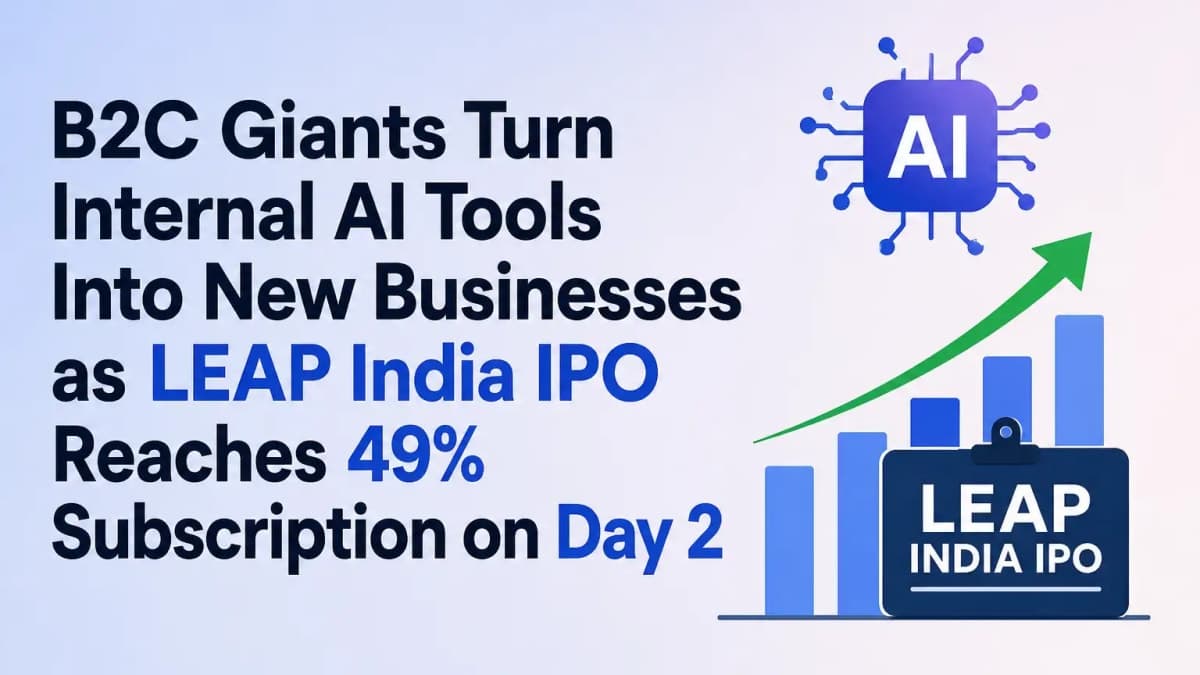 B2C Giants Turn Internal AI Tools Into New Businesses as LEAP India IPO Reaches 49% Subscription on Day 2