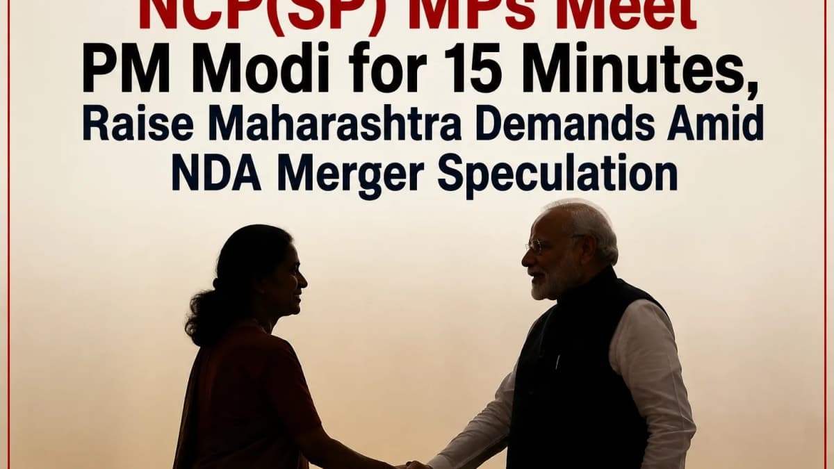 NCP(SP) MPs Meet PM Modi for 15 Minutes, Raise Maharashtra Demands Amid NDA Merger Speculation