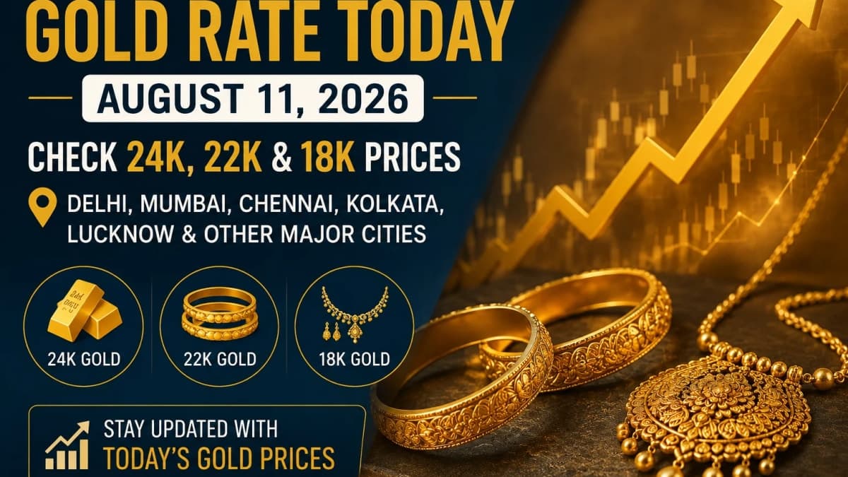 Gold Rate Today, August 11, 2026: Check 24K, 22K and 18K Prices in Delhi, Mumbai, Chennai, Kolkata, Lucknow and Other Cities
