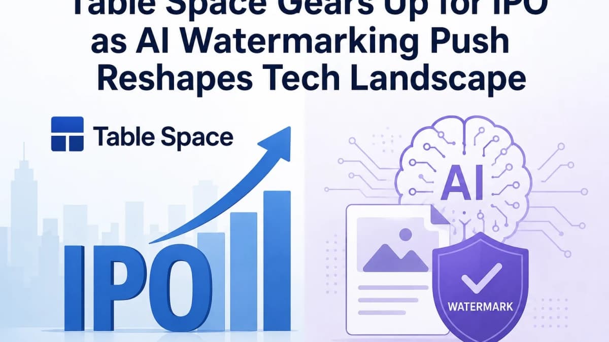 Table Space Gears Up for IPO as AI Watermarking Push Reshapes Tech Landscape
