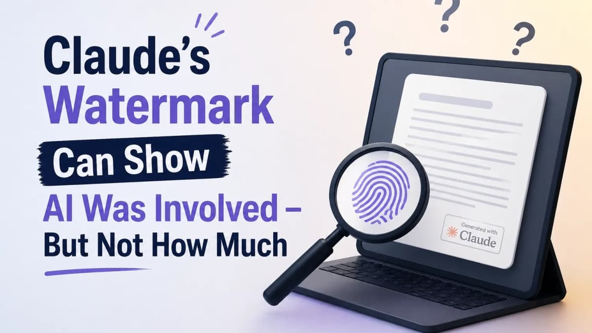 Claude’s Watermark Can Show AI Was Involved — But Not How Much