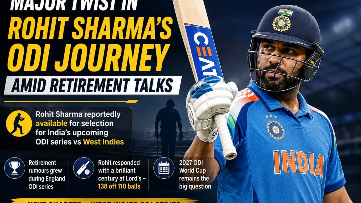 Major Twist in Rohit Sharma’s ODI Journey as Retirement Speculation Takes New Turn