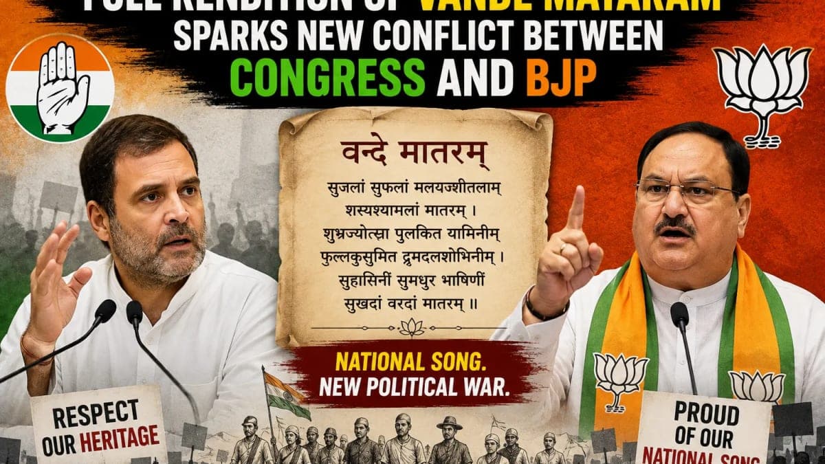 Full Rendition of Vande Mataram Triggers Fresh Congress-BJP Political Face-Off