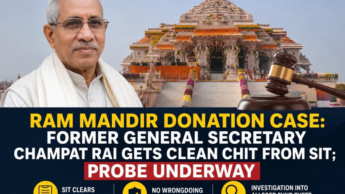Ram Mandir Donation Case: SIT Clears Champat Rai of Wrongdoing; Scrutiny of Alleged Fund Theft Continues