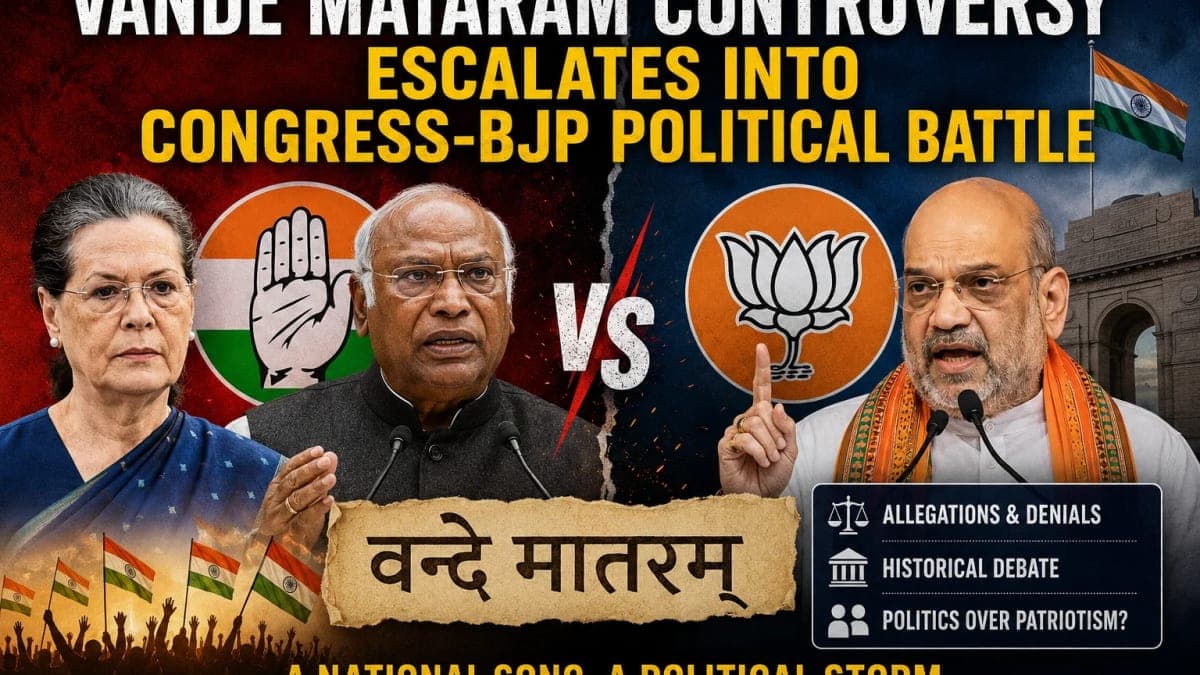 Vande Mataram Controversy Escalates Into Congress-BJP Political Battle