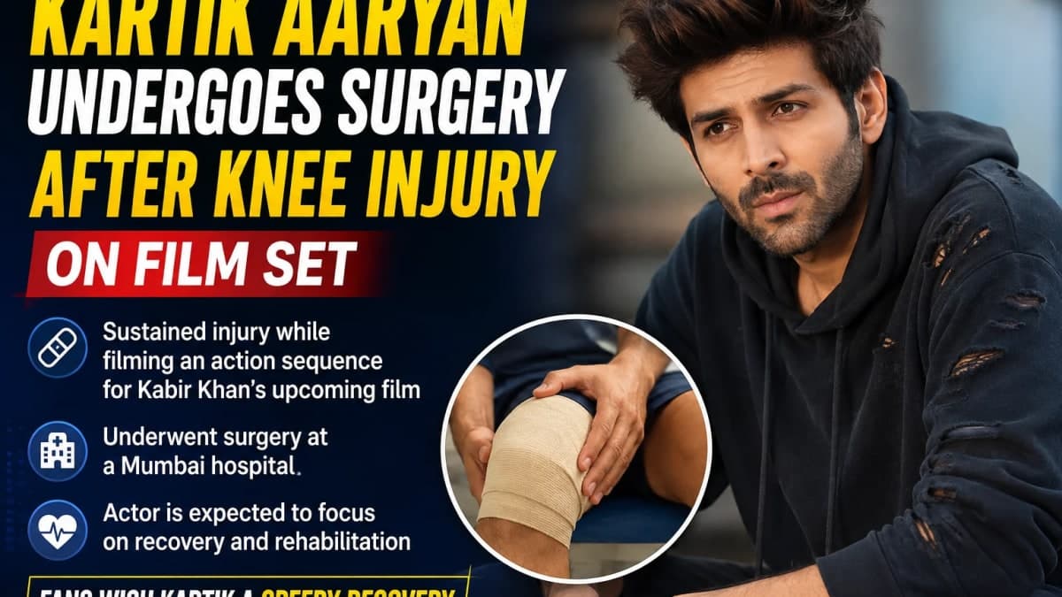 Kartik Aaryan Undergoes Knee Surgery After Injury During Film Shoot