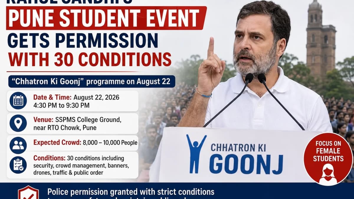 Rahul Gandhi’s Pune Student Outreach Event Gets Police Approval With 30 Conditions
