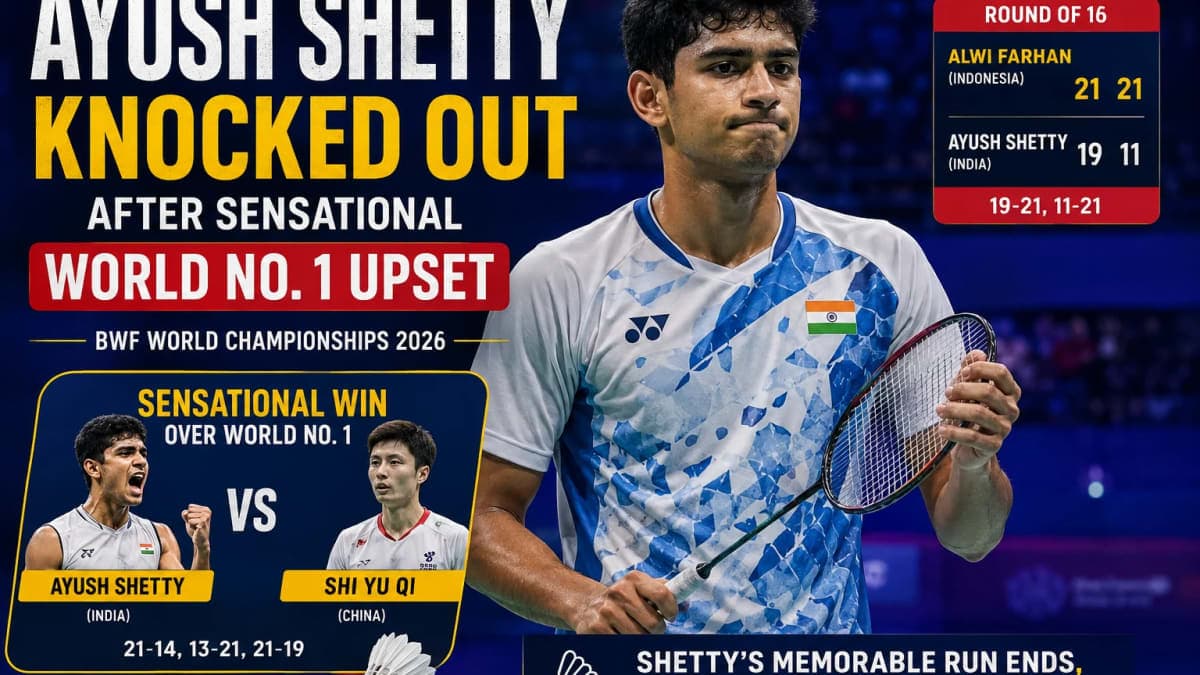 Ayush Shetty’s Dream Run Ends After Stunning World No. 1 Upset at BWF World Championships 2026