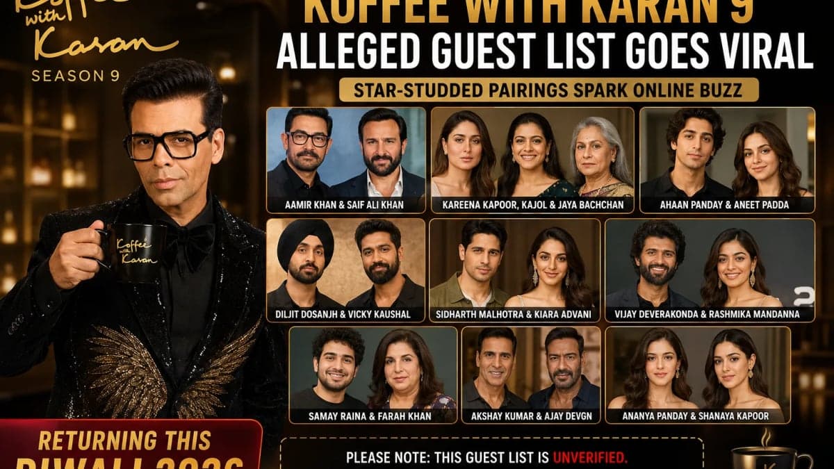 ‘Koffee With Karan 9’ Alleged Guest List Goes Viral, Star-Studded Pairings Spark Online Buzz