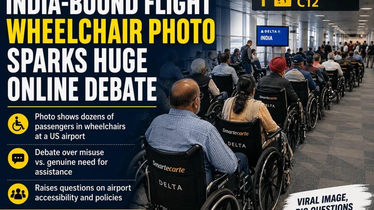 India-Bound Flight Wheelchair Photo Goes Viral, Sparks Debate Over Airport Assistance and Misuse