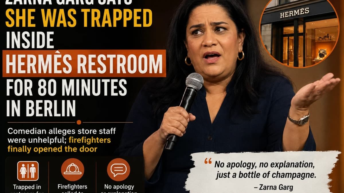Zarna Garg Says She Was Trapped Inside Hermès Restroom for 80 Minutes in Berlin