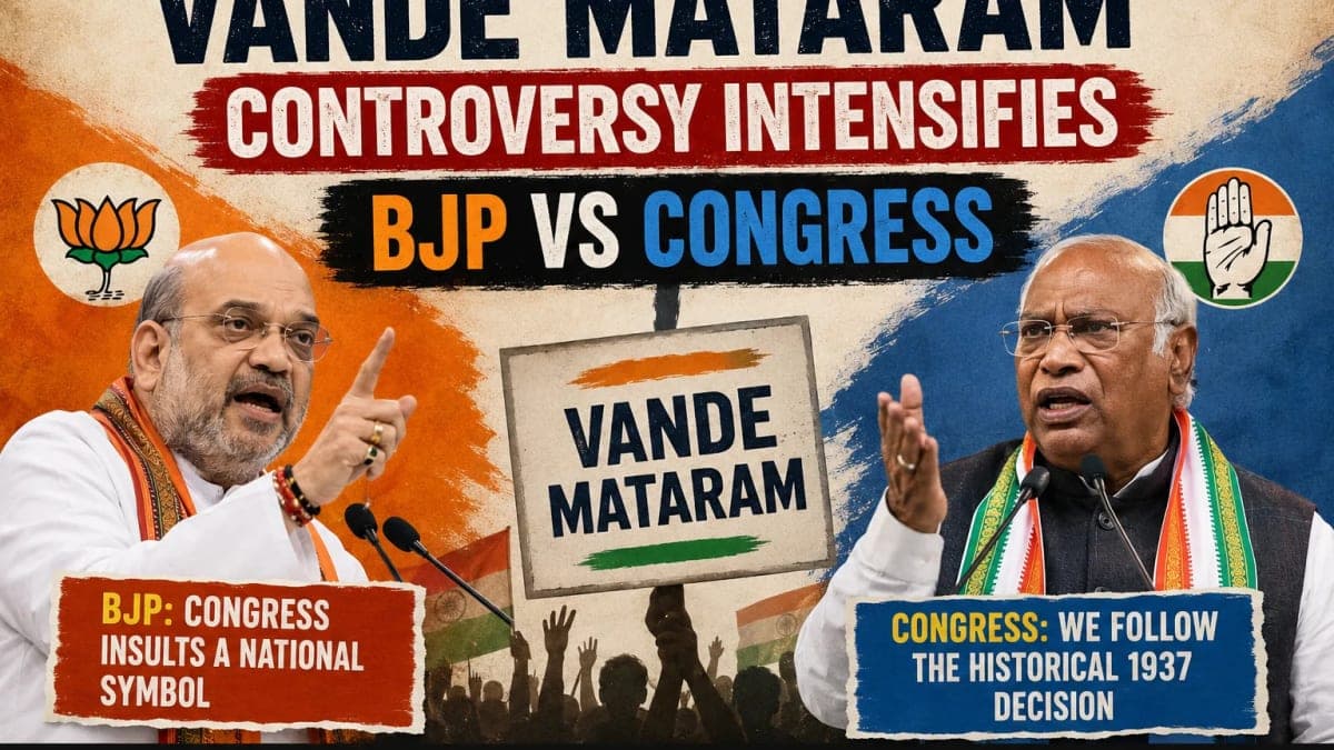 ‘Vande Mataram’ Row Escalates as BJP and Congress Clash Over National Song