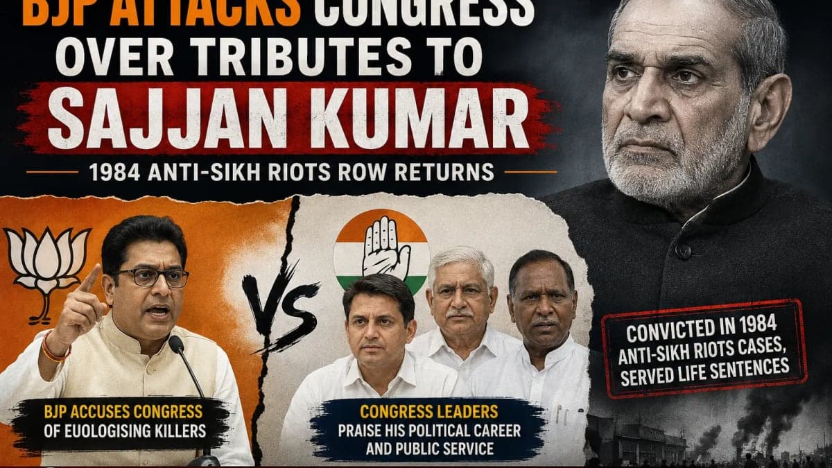 BJP Targets Congress Over Tributes to Sajjan Kumar, Revives 1984 Anti-Sikh Riots Debate